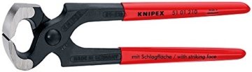 Knipex 51 01 210 Hammerzange schwarz atramentiert mit Kunststoff überzogen 210 mm - 1
