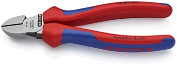 KNIPEX 70 02 160 Seitenschneider, präzises Schneiden bis Ø 4,0 mm, mit Mehrkomponenten-Griffhüllen, 160 mm -