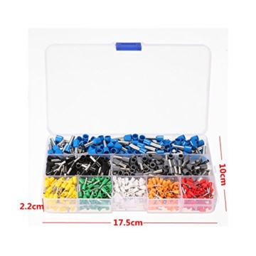 GOCHANGE Zwinge Crimper Zange set mit 800 Stecker Klemmenkasten Tool Kit,Crimpwerkzeuge Verwendet für 0.25-6.0mm mit 800 Kabelschuhe - 