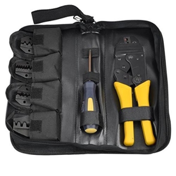 Yahee Crimpzange mit 5 Einsätzen und Tasche - 