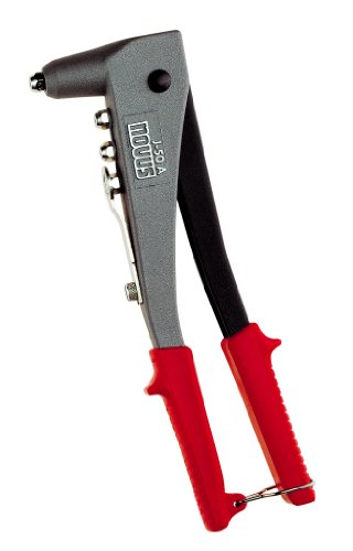 Novus Blindnietzange J-50  im Set inkl. Koffer, leichte Blindnietzange aus Aluminium für gelegentliches Arbeiten, Griffsicherung und Rückholfeder für 1-Hand-Bedienung, Inkl. je 15 Aluminium Blindniete A2,4, A3, A4 und A5, 032-0037 -